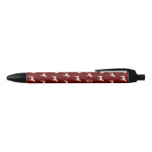 Geel labrador Dogs Pattern Monogramed Zwarte Inkt Pen (Bovenkant)