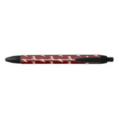 Geel labrador Dogs Pattern Monogramed Zwarte Inkt Pen (Achterkant)