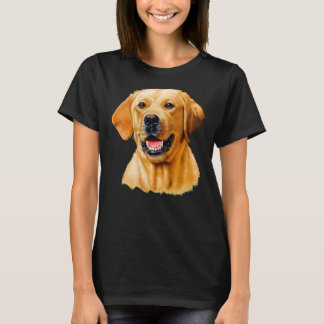 Geel Labrador Full Face Afbeelding T-shirt