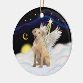 Geel labrador Retriever Angel-keramisch Ornament (Links)