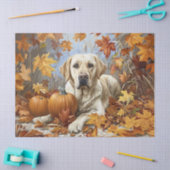Geel Labrador Retriever Herfst Decoupage Tissuepapier (Craft)