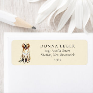Geel Labrador Retriever hondenadres Etiket