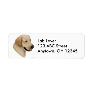 Geel Labrador Retriever Hondenlabel Etiket