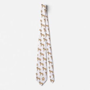Geel Labrador Retriever Patroon Aangepaste Monogra Stropdas