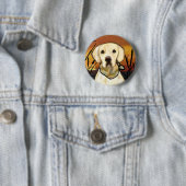 GEEL LABRADOR RETRIEVER RONDE BUTTON 5,7 CM (In situ)