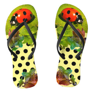 Geel Ladybug Fun Adult Teenslippers