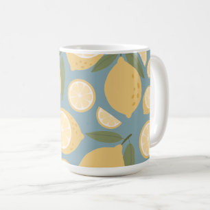 Geel lamon Seamless Patroon Koffiemok
