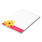 Geel Land Zonnebloem Aangepaste tekst Notitieblok (Gedraaid)