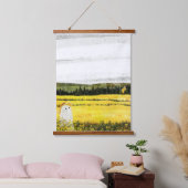 Geel landschap hangend wandkleed (Slaapkamer)