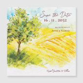 Geel Landschap Landschap Trouwen Save the Date (Voorkant)