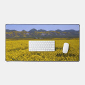 Geel landschap van de bloem bureaumat (Keyboard & Muis)