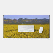 Geel landschap van de bloem bureaumat (Keyboard & Muis)