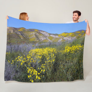 Geel landschap van de bloem fleece deken