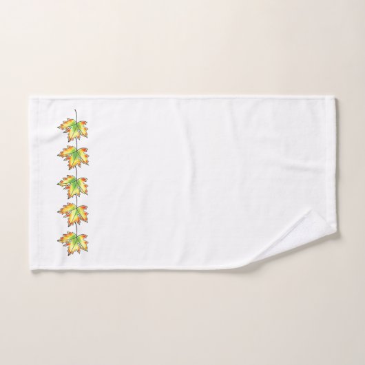Geel leder, botanisch ontwerp bad handdoek (Handdoek)