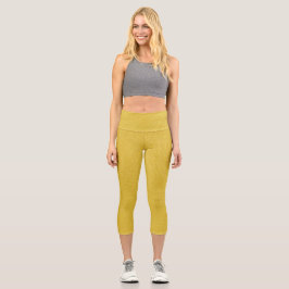 Geel leder (kalike) capris
