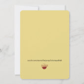 Geel lelijk kersttruienfeest kaart (Achterkant)