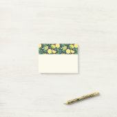 Geel lemon en groen Limoen fruitpatroon Post-it® Notes (Op bureau)
