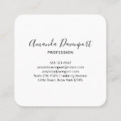 Geel lemon en groen Limoen fruitpatroon Vierkante Visitekaartje (Achterkant)