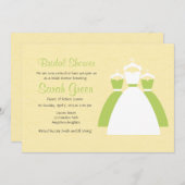 Geel Lemon Green Custom Vrijgezellenfeest nodigt u Kaart (Voorkant / Achterkant)