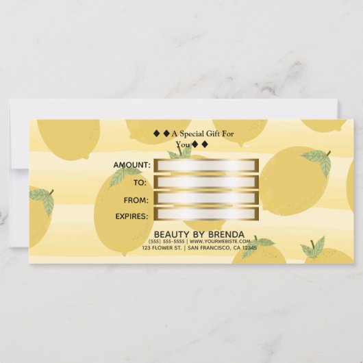 Geel lichtpuntsgewijs zomerfruit (Achterkant)