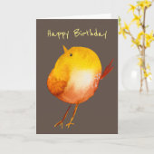 Geel lief vogeltje kaart (Gele Bloem)