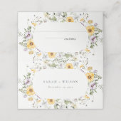 Geel Lila Lijst van de Wildbloem (Buitenkant ongevouwen)