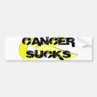 geel lint, CANCER SUCKS Bumpersticker