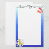 Geel lint en gestreept doosje briefpapier (Voorkant / Achterkant)