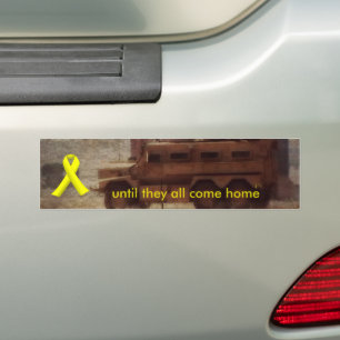 Geel lint en MRAP-Bumpersticker Bumpersticker
