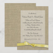 Geel lint repetitie diner kaart (Voorkant / Achterkant)