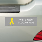 Geel lint / Zelfmoordbewustzijn Bumpersticker (Op auto)