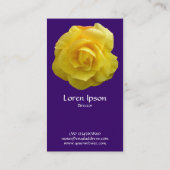 Geel Lisianthus - Deep Paars Visitekaartje (Achterkant)