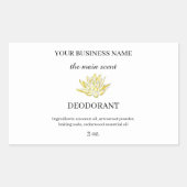 Geel lotus deodorant sticker label (Voorkant)