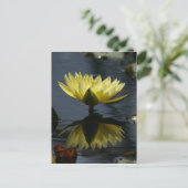 Geel Lotus Waterlily Briefkaart (Staand voorkant)
