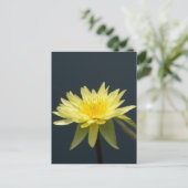 Geel Lotus Waterlily Briefkaart (Staand voorkant)