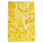 Geel Marbelized Verf Art Modern Chanoeka Medium Cadeauzakje (Achterkant)