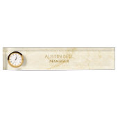 Geel marmer gepersonaliseerd naambordje (Voorkant)