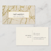 geel marmer met gouden visitekaartje (Voorkant / Achterkant)