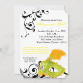 Geel Maskerade Bal Masker Kostuum Halloween Onderd Kaart (Voorkant)