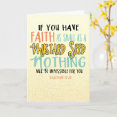 Geel Matthew 17:20 mosterdzaad Kaart (Gele Bloem)