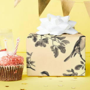 Geel met grijs waterdampkafel cadeaupapier