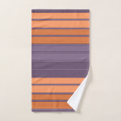 Geel met lila gestreepte patroon bad handdoek (Handdoek)
