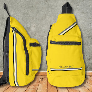 Geel met strepen sling bag