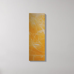 Geel met witte Abstracte canvas afdrukken
