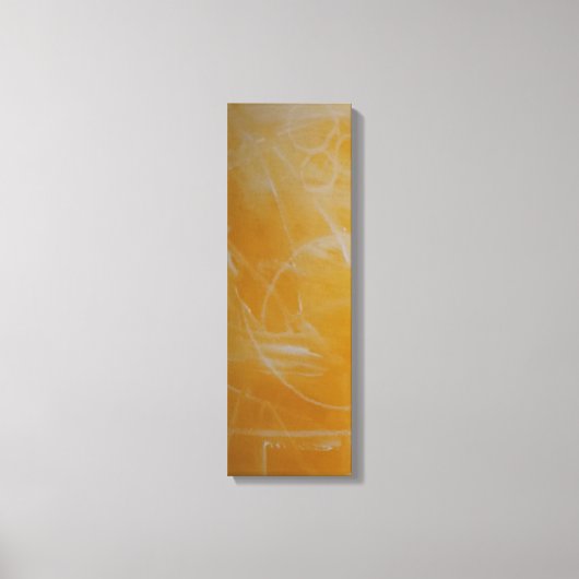 Geel met witte Abstracte canvas afdrukken (Voorkant)