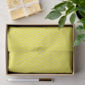 Geel met witte cirkels tissuepapier (Geschenk)