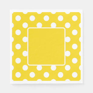 Geel Met Witte Stippen Servet