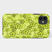 Geel met zwart helder neon bloemenpatroon Case-Mate iPhone case (Achterkant (horizontaal))