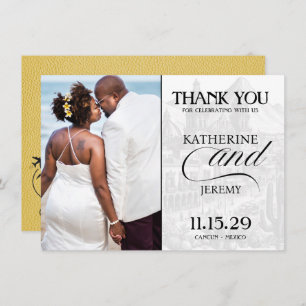 Geel Mexicaans paspoort Bedankkaart