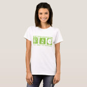 Geel microscooppictogram Meisjes T-shirt (Voorkant volledig)